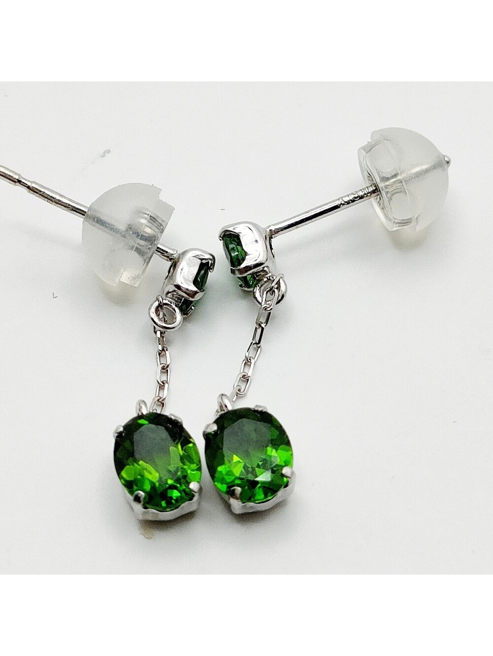Jewelry Pierced Earring Garnet 0.86ct White Gold 5524974